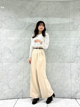 「PROPORTION BODY DRESSING（プロポーションボディドレッシング）のアイテム（パンツ）」を使った、PROPORTION STAFFさん（レディース・155cm）の冬コーディネート