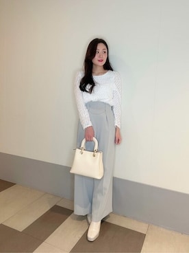 「PROPORTION BODY DRESSING（プロポーションボディドレッシング）のアイテム（パンツ）」を使った、PROPORTION STAFFさん（レディース・156cm）の冬コーディネート