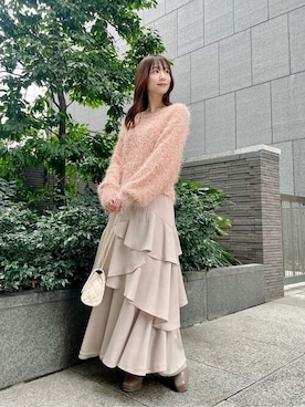 「アイテム（ニット/セーター）」を使った、PROPORTION STAFFさん（レディース・153cm）の冬コーディネート