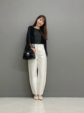 「PROPORTION BODY DRESSING（プロポーションボディドレッシング）のアイテム（パンツ）」を使った、PROPORTION STAFFさん（レディース・160cm）の春コーディネート