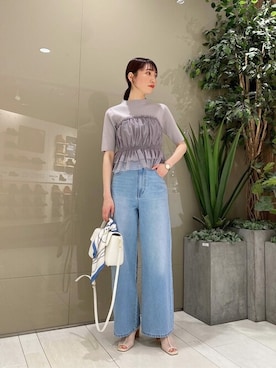 「PROPORTION BODY DRESSING（プロポーションボディドレッシング）のアイテム（パンツ）」を使った、PROPORTION STAFFさん（レディース・162cm）の春コーディネート