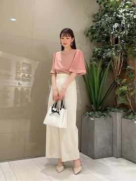「PROPORTION BODY DRESSING（プロポーションボディドレッシング）のアイテム（パンツ）」を使った、PROPORTION STAFFさん（レディース・162cm）の春コーディネート