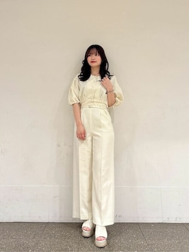 「PROPORTION BODY DRESSING（プロポーションボディドレッシング）のアイテム（パンツ）」を使った、PROPORTION STAFFさん（レディース・156cm）の春コーディネート