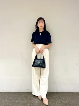 「PROPORTION BODY DRESSING（プロポーションボディドレッシング）のアイテム（パンツ）」を使った、PROPORTION STAFFさん（レディース・158cm）の春コーディネート
