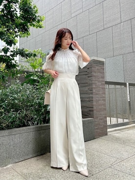 「PROPORTION BODY DRESSING（プロポーションボディドレッシング）のアイテム（パンツ）」を使った、PROPORTION STAFFさん（レディース・153cm）の春コーディネート