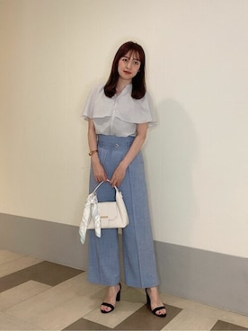 「PROPORTION BODY DRESSING（プロポーションボディドレッシング）のアイテム（パンツ）」を使った、PROPORTION STAFFさん（レディース・165cm）の春コーディネート