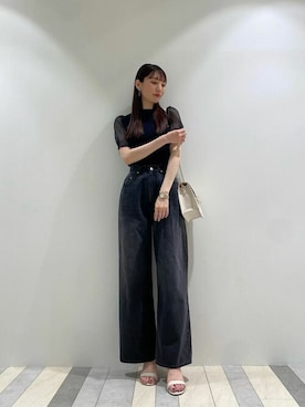 「PROPORTION BODY DRESSING（プロポーションボディドレッシング）のアイテム（パンツ）」を使った、PROPORTION STAFFさん（レディース・162cm）の夏コーディネート