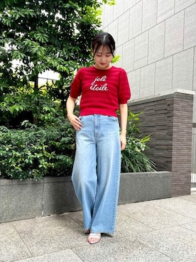 「PROPORTION BODY DRESSING（プロポーションボディドレッシング）のアイテム（パンツ）」を使った、PROPORTION STAFFさん（レディース・161cm）の夏コーディネート