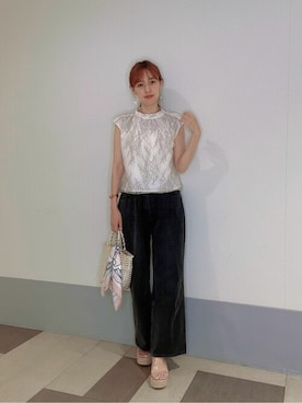 「PROPORTION BODY DRESSING（プロポーションボディドレッシング）のアイテム（パンツ）」を使った、PROPORTION STAFFさん（レディース・165cm）の夏コーディネート