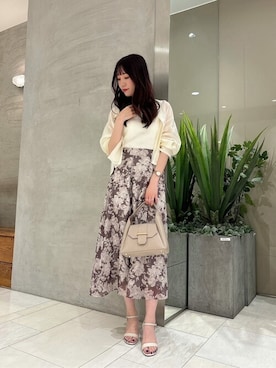 「PROPORTION BODY DRESSING（プロポーションボディドレッシング）のアイテム（スカート）」を使った、PROPORTION STAFFさん（レディース・162cm）の夏コーディネート