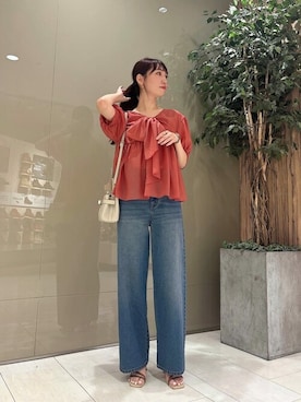 「PROPORTION BODY DRESSING（プロポーションボディドレッシング）のアイテム（パンツ）」を使った、PROPORTION STAFFさん（レディース・162cm）の夏コーディネート
