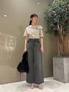 「PROPORTION BODY DRESSING（プロポーションボディドレッシング）のアイテム（パンツ）」を使った、PROPORTION STAFFさん（レディース・162cm）の夏コーディネート