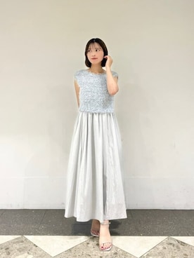 ニット/セーターを使った「キャミワンピ」の人気ファッション