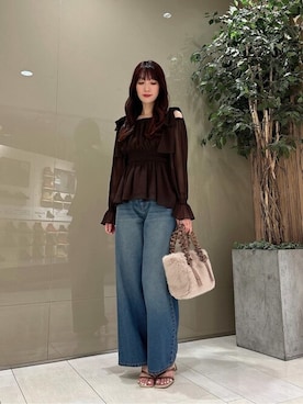 「PROPORTION BODY DRESSING（プロポーションボディドレッシング）のアイテム（パンツ）」を使った、PROPORTION STAFFさん（レディース・162cm）の秋コーディネート