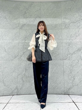 「PROPORTION BODY DRESSING（プロポーションボディドレッシング）のアイテム（テーラードジャケット）」を使った、PROPORTION STAFFさん（レディース・153cm）の秋コーディネート