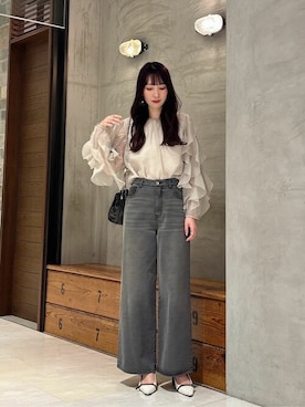 「PROPORTION BODY DRESSING（プロポーションボディドレッシング）のアイテム（パンツ）」を使った、PROPORTION STAFFさん（レディース・162cm）の秋コーディネート