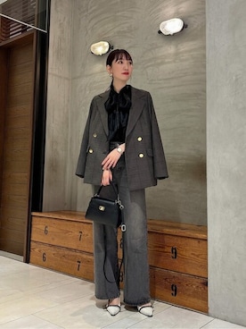 「PROPORTION BODY DRESSING（プロポーションボディドレッシング）のアイテム（テーラードジャケット）」を使った、PROPORTION STAFFさん（レディース・162cm）の秋コーディネート