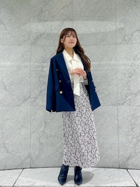 「PROPORTION BODY DRESSING（プロポーションボディドレッシング）のアイテム（テーラードジャケット）」を使った、PROPORTION STAFFさん（レディース・153cm）の秋コーディネート