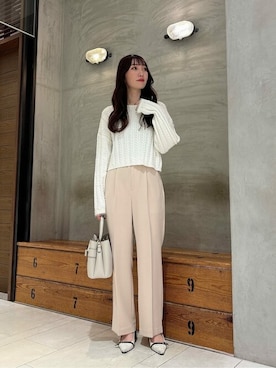 「PROPORTION BODY DRESSING（プロポーションボディドレッシング）のアイテム（パンツ）」を使った、PROPORTION STAFFさん（レディース・162cm）の秋コーディネート