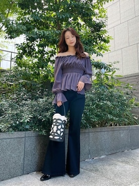「PROPORTION BODY DRESSING（プロポーションボディドレッシング）のアイテム（パンツ）」を使った、PROPORTION STAFFさん（レディース・153cm）の秋コーディネート