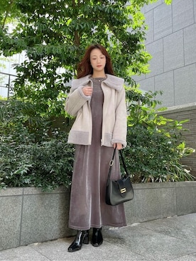 「PROPORTION BODY DRESSING（プロポーションボディドレッシング）のアイテム（ワンピース/ドレス）」を使った、PROPORTION STAFFさん（レディース・153cm）の秋コーディネート