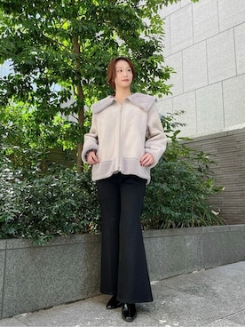 「PROPORTION BODY DRESSING（プロポーションボディドレッシング）のアイテム（パンツ）」を使った、PROPORTION STAFFさん（レディース・153cm）の秋コーディネート