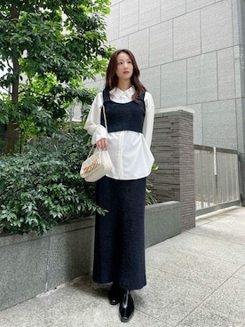 「PROPORTION BODY DRESSING（プロポーションボディドレッシング）のアイテム（ワンピース/ドレス）」を使った、PROPORTION STAFFさん（レディース・153cm）の秋コーディネート
