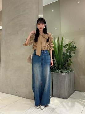 「PROPORTION BODY DRESSING（プロポーションボディドレッシング）のアイテム（パンツ）」を使った、PROPORTION STAFFさん（レディース・162cm）の秋コーディネート