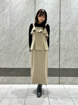 「PROPORTION BODY DRESSING（プロポーションボディドレッシング）のアイテム（ワンピース/ドレス）」を使った、PROPORTION STAFFさん（レディース・161cm）の秋コーディネート