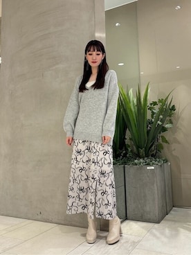 「PROPORTION BODY DRESSING（プロポーションボディドレッシング）のアイテム（スカート）」を使った、PROPORTION STAFFさん（レディース・162cm）の秋コーディネート