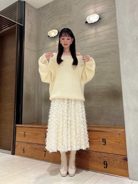 「PROPORTION BODY DRESSING（プロポーションボディドレッシング）のアイテム（スカート）」を使った、PROPORTION STAFFさん（レディース・162cm）の冬コーディネート
