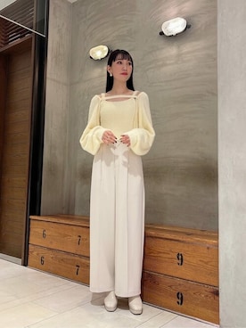 「PROPORTION BODY DRESSING（プロポーションボディドレッシング）のアイテム（パンツ）」を使った、PROPORTION STAFFさん（レディース・162cm）の冬コーディネート