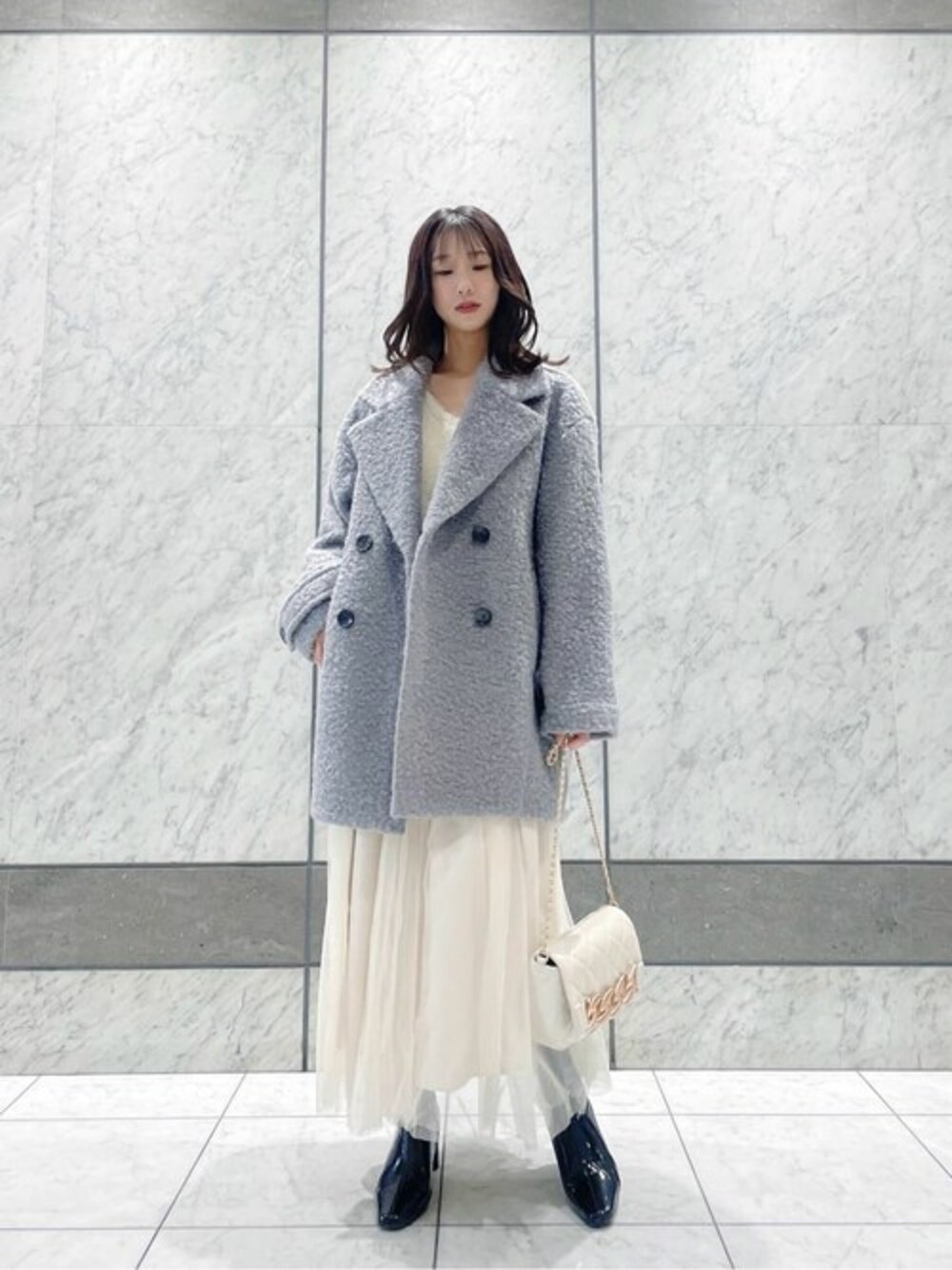 プロポーションボディドレッシング] コクーンループコート レディース