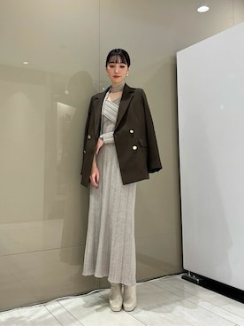 「PROPORTION BODY DRESSING（プロポーションボディドレッシング）のアイテム（テーラードジャケット）」を使った、PROPORTION STAFFさん（レディース・162cm）の冬コーディネート
