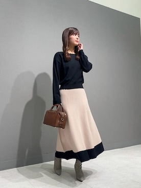 「PROPORTION BODY DRESSING（プロポーションボディドレッシング）のアイテム（ワンピース/ドレス）」を使った、PROPORTION STAFFさん（レディース・159cm）の冬コーディネート