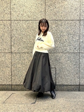 「PROPORTION BODY DRESSING（プロポーションボディドレッシング）のアイテム（スカート）」を使った、PROPORTION STAFFさん（レディース・161cm）の冬コーディネート