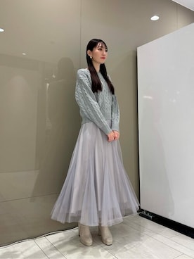「PROPORTION BODY DRESSING（プロポーションボディドレッシング）のアイテム（スカート）」を使った、PROPORTION STAFFさん（レディース・162cm）の冬コーディネート