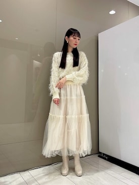 「PROPORTION BODY DRESSING（プロポーションボディドレッシング）のアイテム（スカート）」を使った、PROPORTION STAFFさん（レディース・162cm）の冬コーディネート