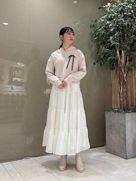 「PROPORTION BODY DRESSING（プロポーションボディドレッシング）のアイテム（スカート）」を使った、PROPORTION STAFFさん（レディース・162cm）の冬コーディネート