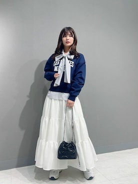 「PROPORTION BODY DRESSING（プロポーションボディドレッシング）のアイテム（スカート）」を使った、PROPORTION STAFFさん（レディース・159cm）の冬コーディネート
