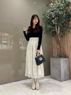 「PROPORTION BODY DRESSING（プロポーションボディドレッシング）のアイテム（ワンピース/ドレス）」を使った、PROPORTION STAFFさん（レディース・162cm）の冬コーディネート
