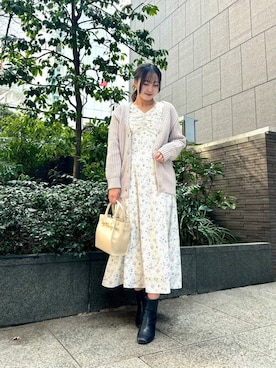 「PROPORTION BODY DRESSING（プロポーションボディドレッシング）のアイテム（ワンピース/ドレス）」を使った、PROPORTION STAFFさん（レディース・161cm）の冬コーディネート