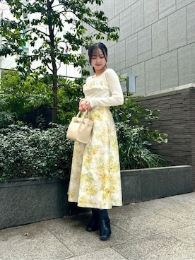 「PROPORTION BODY DRESSING（プロポーションボディドレッシング）のアイテム（スカート）」を使った、PROPORTION STAFFさん（レディース・161cm）の冬コーディネート