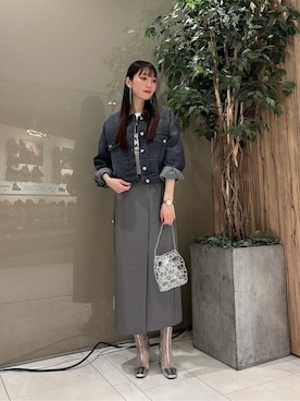 「PROPORTION BODY DRESSING（プロポーションボディドレッシング）のアイテム（スカート）」を使った、PROPORTION STAFFさん（レディース・162cm）の冬コーディネート