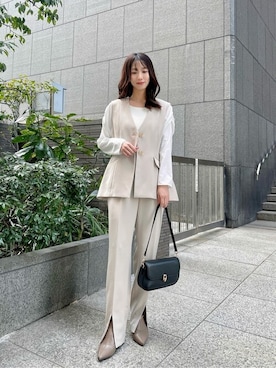 「PROPORTION BODY DRESSING（プロポーションボディドレッシング）のアイテム（トップス）」を使った、PROPORTION STAFFさん（レディース・153cm）の春コーディネート