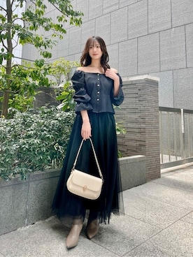 「PROPORTION BODY DRESSING（プロポーションボディドレッシング）のアイテム（ワンピース/ドレス）」を使った、PROPORTION STAFFさん（レディース・153cm）の春コーディネート