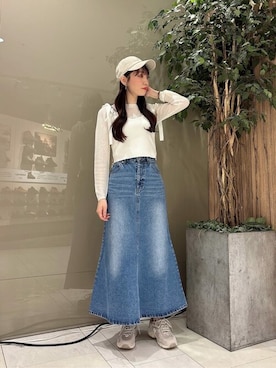 「PROPORTION BODY DRESSING（プロポーションボディドレッシング）のアイテム（スカート）」を使った、PROPORTION STAFFさん（レディース・162cm）の春コーディネート