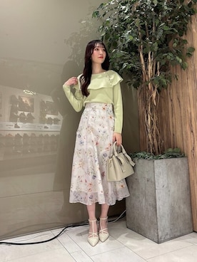 「PROPORTION BODY DRESSING（プロポーションボディドレッシング）のアイテム（スカート）」を使った、PROPORTION STAFFさん（レディース・162cm）の春コーディネート