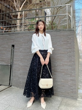 「PROPORTION BODY DRESSING（プロポーションボディドレッシング）のアイテム（スカート）」を使った、PROPORTION STAFFさん（レディース・153cm）の春コーディネート
