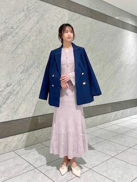 「PROPORTION BODY DRESSING（プロポーションボディドレッシング）のアイテム（テーラードジャケット）」を使った、PROPORTION STAFFさん（レディース・153cm）の春コーディネート